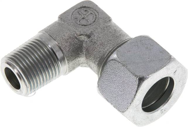 Winkel-Schneidringverschraub. R 3/8"-15 L (M22x1,5), Stahl verzinkt