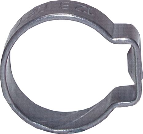 1-Ohr-Schlauchschelle 18,7 - 21mm, Edelstahl