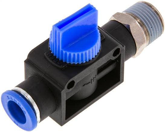 3/2-Wege-Absperrventil R 3/8"-10mm, Schlauchseite entlüftend