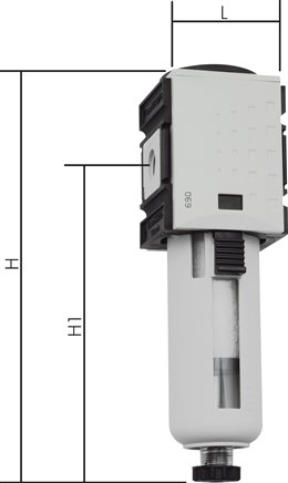 FUTURA Vorfilter (Feinfilter) G 3/4", Futura 4, Metallbehälter mit Sichtrohr