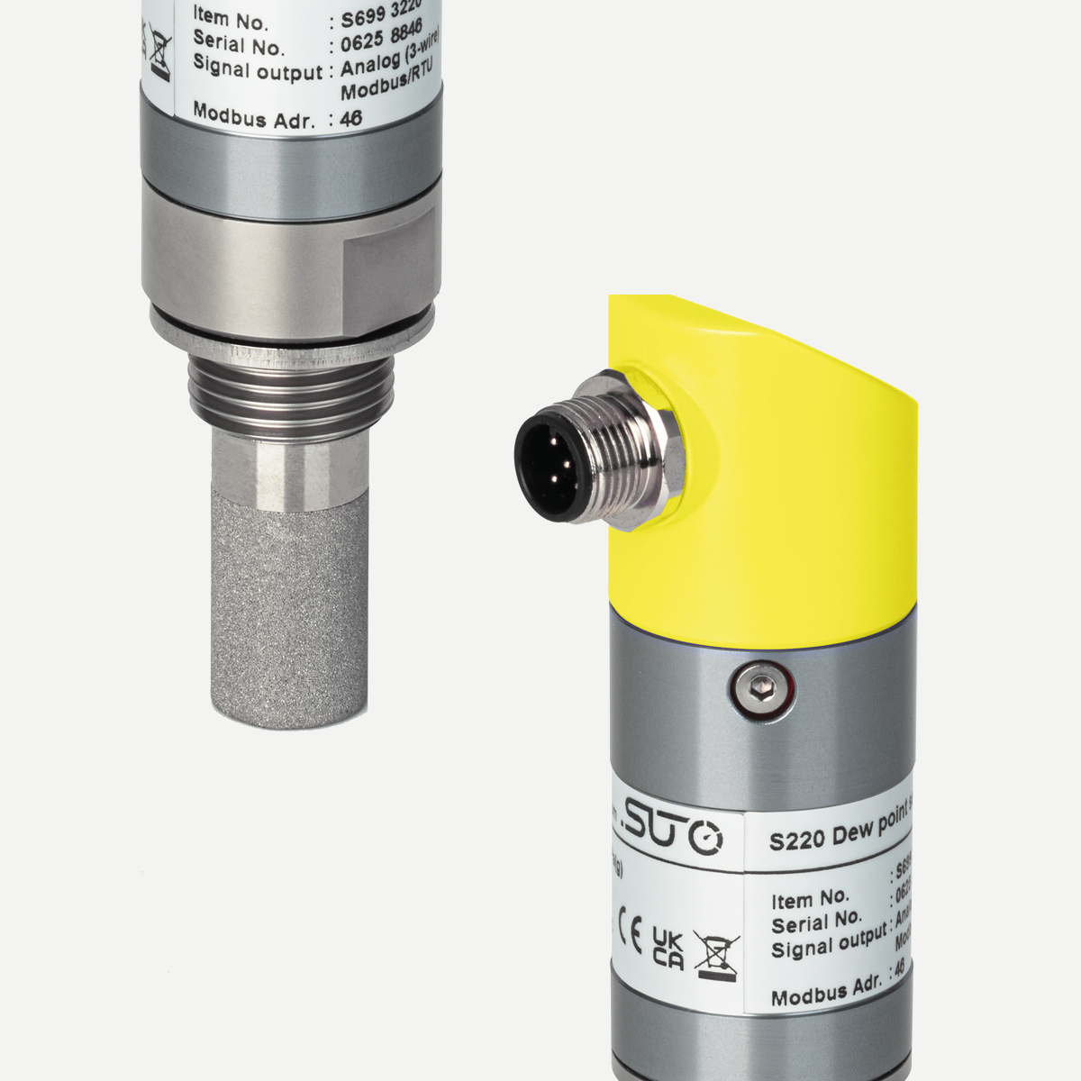 S215 Taupunktsensor für Kältetrockner, -20…+50 °C Td, Drucksensor 16 bar, OLED-Display