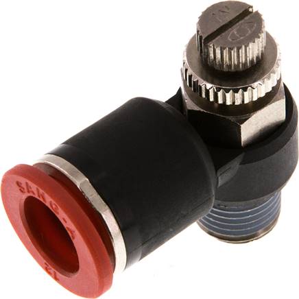 Winkel-Drosselrückschlagventil R 1/4"-12mm,zuluftregelnd