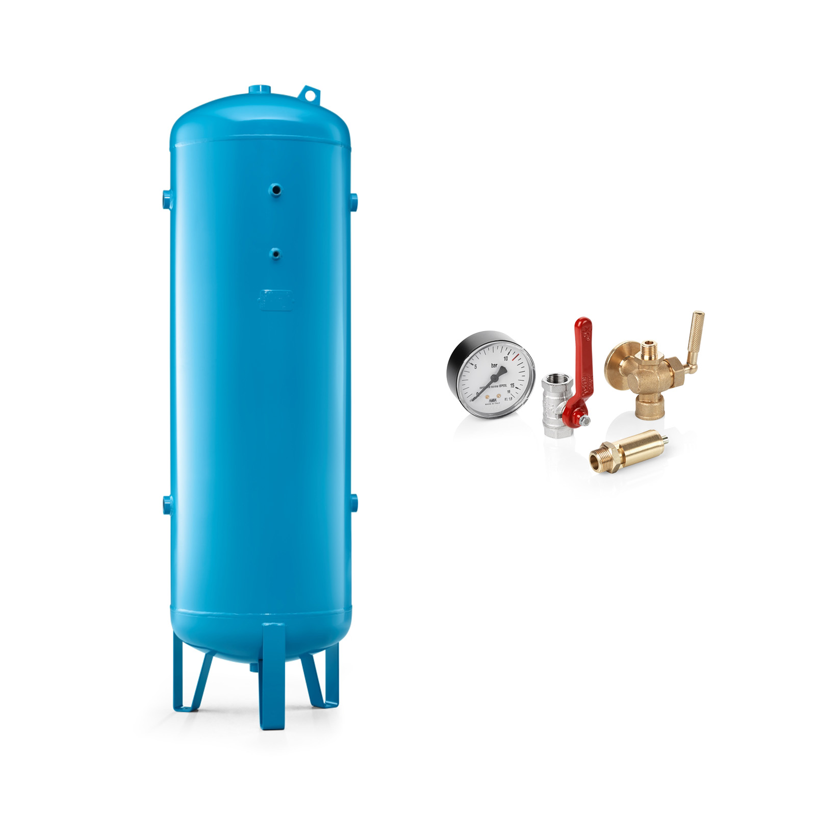 Druckluftbehälter 200 Liter, 11 bar mit Anschlusskit