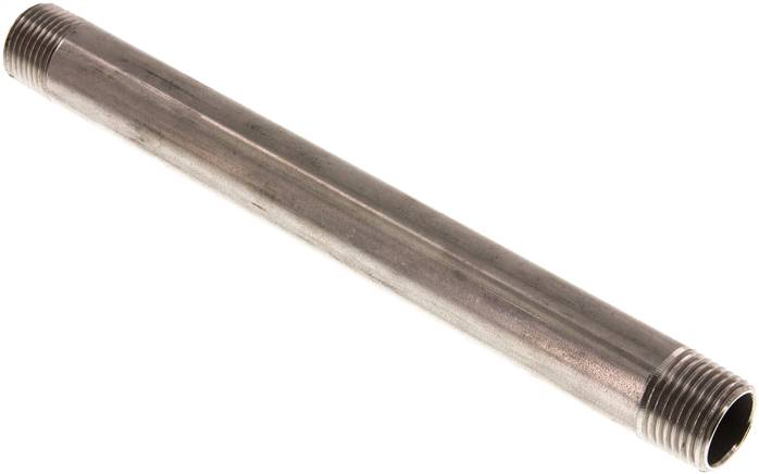 Rohrdoppelnippel R 1/2"-200mm, 1.4571