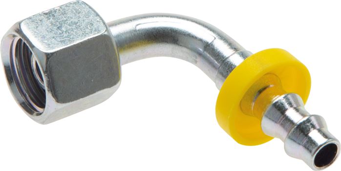 90°-Steckanschluss 6 L Überwurfmutter, 6,4mm GSP-Schl