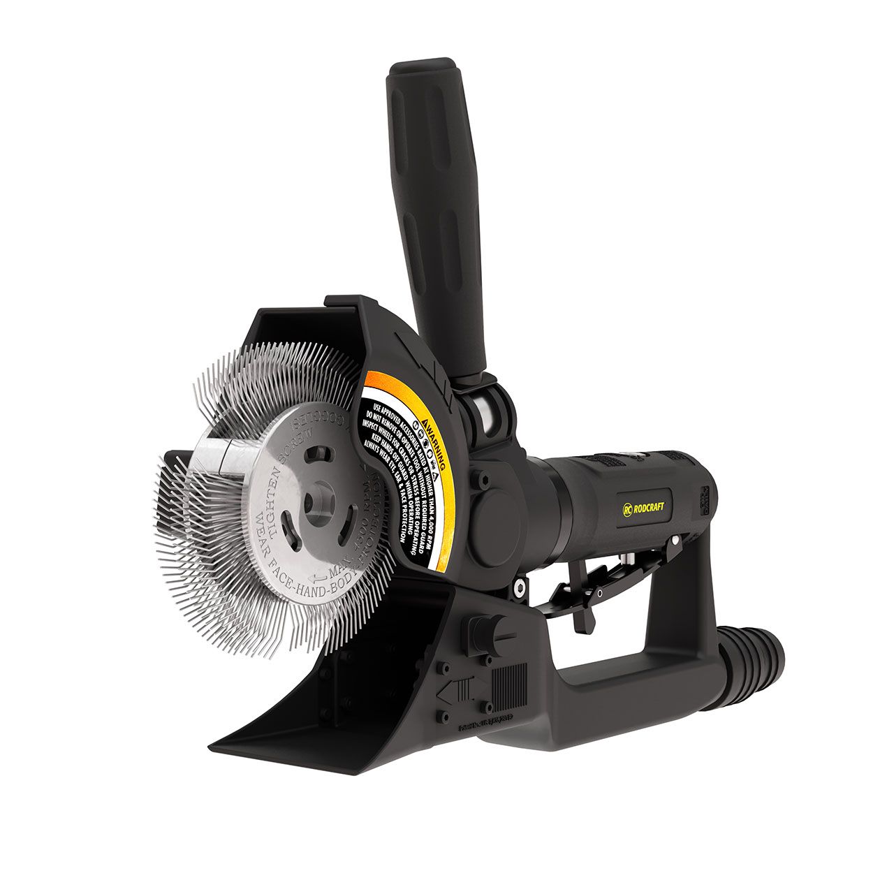Rodcraft RC7095K Druckluft MBX Multi-Schleifer, stufenlose Geschwindigkeitsregulierung, verstellbarer Handgriff, mit viel Zubehör, im Kunststoffkoffer