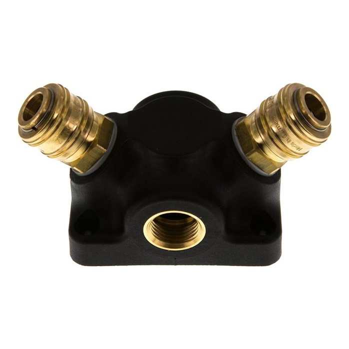 Presa a muro con G 1/2" (IG) e 2 attacchi rapidi standard NW7.2