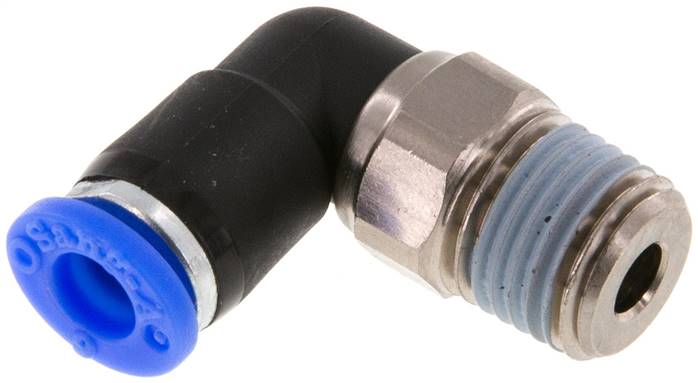 Winkel-Drehverschraubung R 1/4"-6mm, IQS-Standard