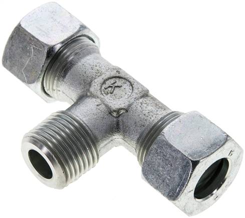 T-Schneidringverschraubung R 1/2"-15 L (M22x1,5), Stahl verzinkt