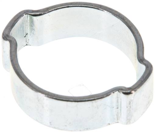 2-Ohr-Schlauchschelle 19 - 23mm, Stahl verzinkt (W1)