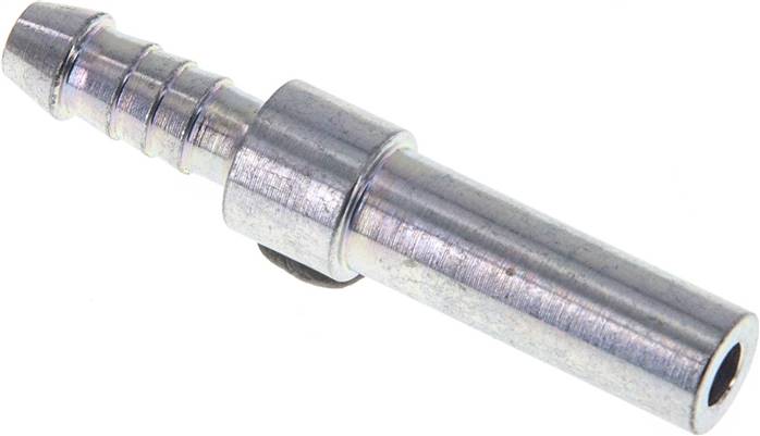 Schlauchnippel Rohr 8, Schl. 5 - 6mm, Stahl verzinkt