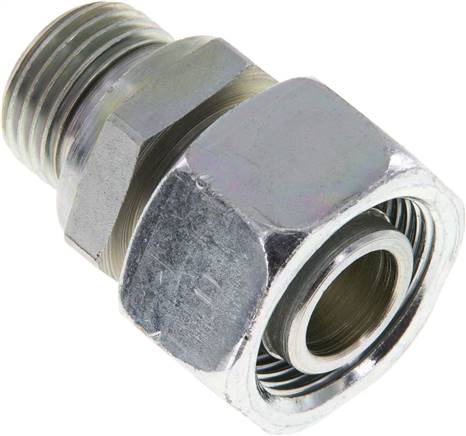 Einstellb. Schneidringverschr. G 1/2"-18 L, Stahl verzinkt