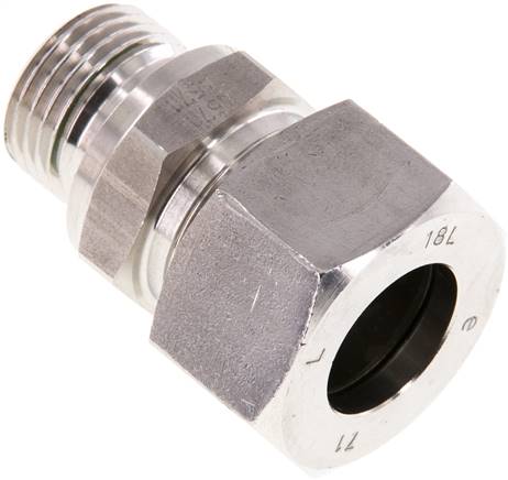 Gerade Schneidringverschr. G 1/2"-18 L (M26x1,5), 1.4571, Dichtung FKM