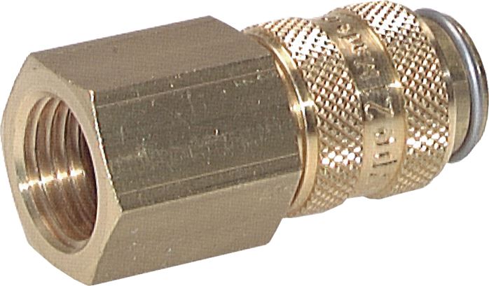 Schnellkupplung (NW5) G 1/4"(IG), Messing, blau
