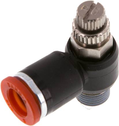 Winkel-Drosselrückschlagventil R 1/8"-8mm,zuluftregelnd