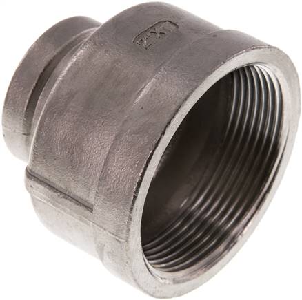 Rundmuffe Rp 2"-Rp 1", 1.4408