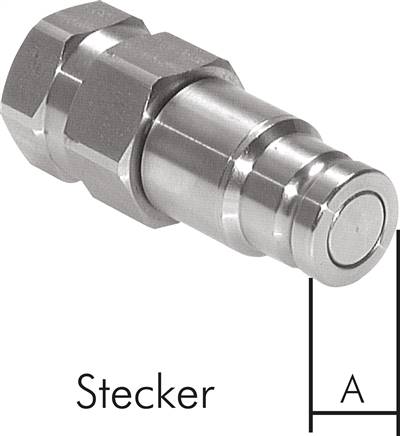 ES-Flat-Face-Kupplung ISO 16028, Stecker Baugr.3, G 1/2"
