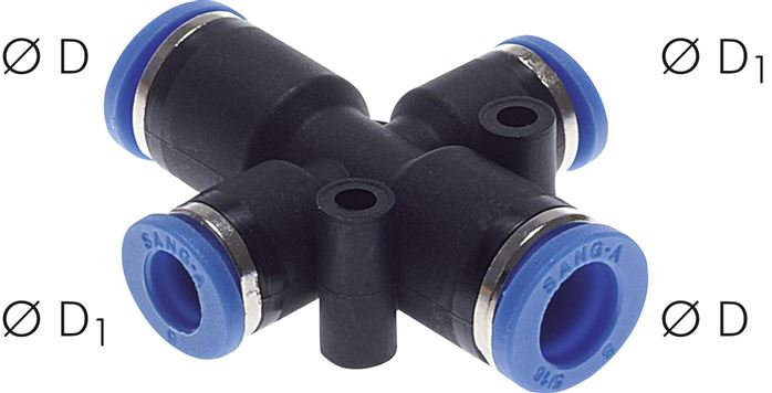 Kreuz-Steckanschluss 2x8mm-2x6mm, IQS-Standard