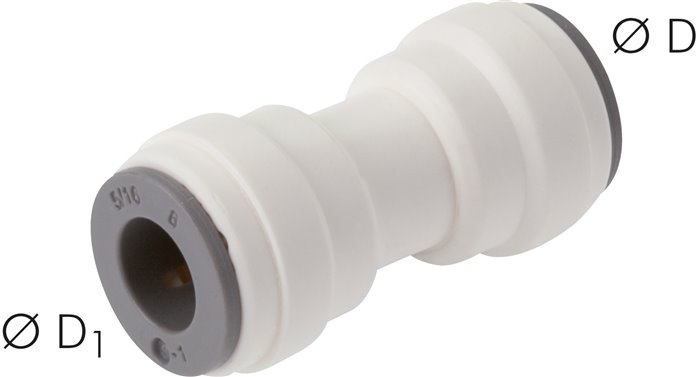 Gerader Steckanschluss 3/8" (9,52 mm)-8mm, IQS-LE (EPDM-Dichtung)