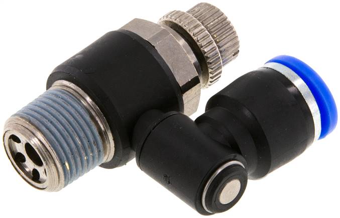 Drosselrückschlagventil R 3/8"-10mm, abluftregelnd