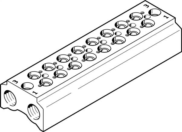 FESTO CPE10-3/2-PRS-1/4-8 (550556) Anschlussblock