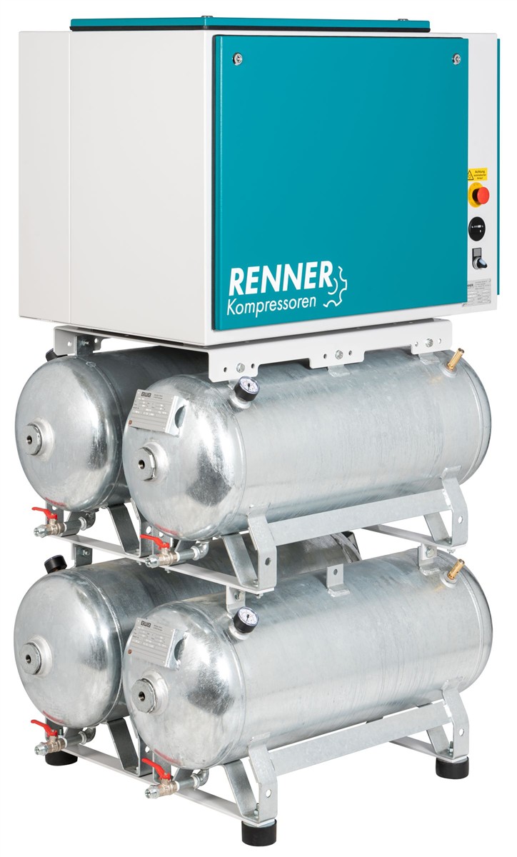 RENNER RIKO 700/4x90 S Industrie-Kolbenkompressor 10 bar mit Schalldämmbox