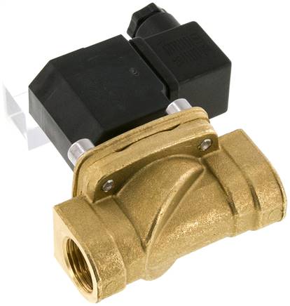 2/2-Wege Messing-Magnetventil G 1/2", -0,95 - 16 bar, stromlos geschlossen (NC) 48VAC