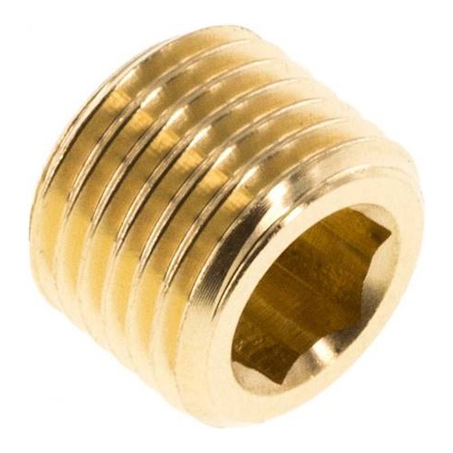 Tappo di chiusura, esagono interno G 1/4", ottone tipo VS 14 MS OB