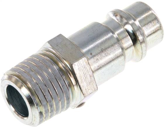 Kupplungsstecker (NW7,2) R 1/4"(AG), Stahl gehärtet & verzinkt