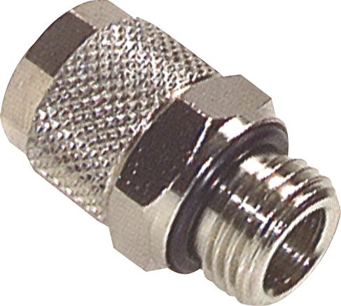 Gerade Verschraubung G 1/4"-8x6mm, Messing vernickelt