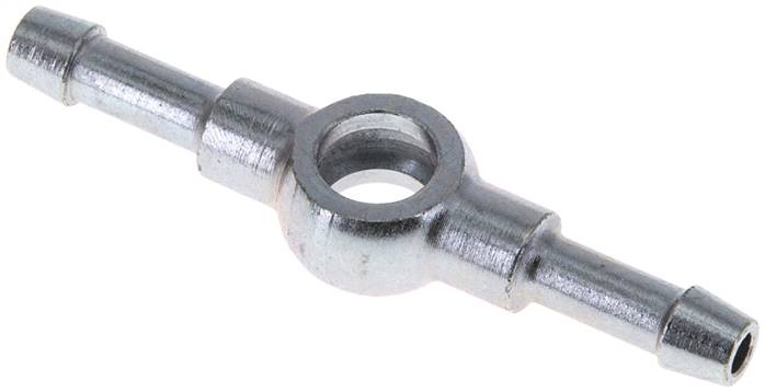 Doppel-Schlauchnippel 8mm Ring, 4 - 5mm, Stahl verzinkt