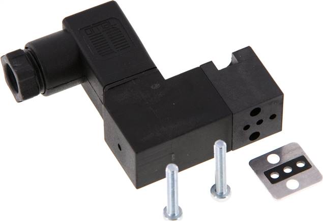 3/2-Wege Magnetventil,Flansch, Federrückstellung (NC), 24 V=, Pilot: Polyamid