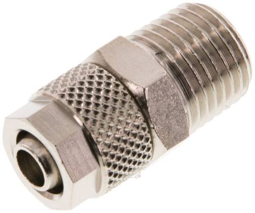 Gerade Verschraubung R 1/4"-8x6mm, Messing vernickelt