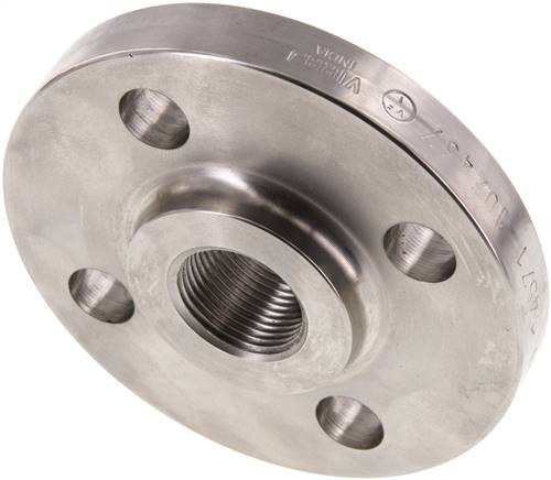 Gewindeflansch DN20-PN16 (DIN), Rp 3/4", DIN 2566, 1.4571