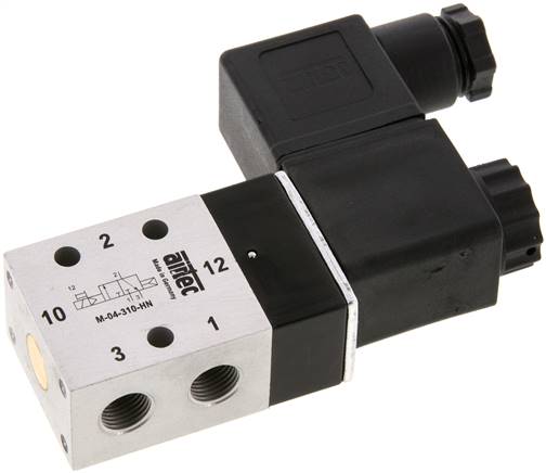 3/2-Wege Magnetventil, G 1/8", Luftfederrückstellung (NO), 12 V=, NW 4