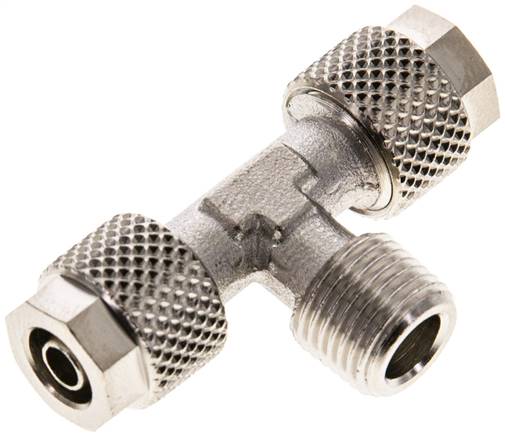 T-Verschraubung R 1/8"-6x4mm, Messing vernickelt