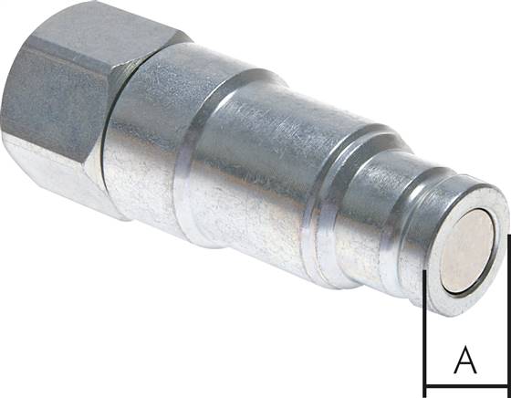 Flat-Face-Stecker mit Druckeleminator, G 1/2", Größe 2