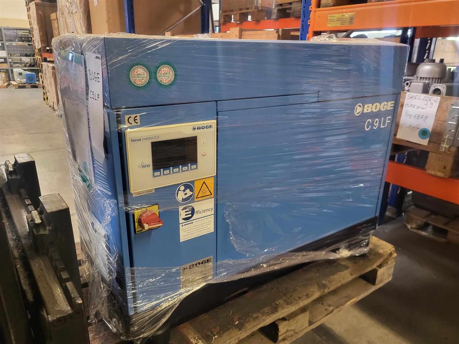 GEBRAUCHT Boge Schraubenkompressor C 9 LF, 7,5 KW DS-Motor, 8 bar