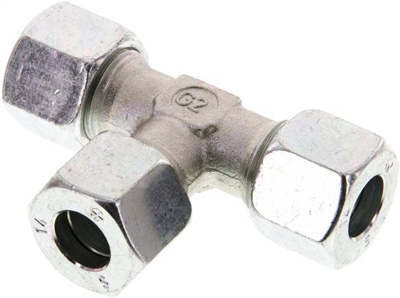 T-Schneidringverschraubung 14 S (M22x1,5), Stahl verzinkt