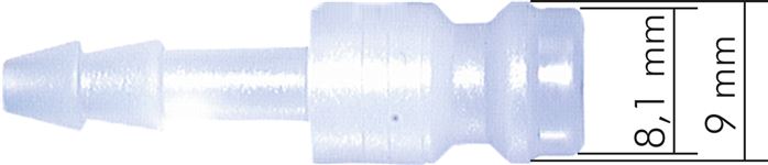 Schott-Schnellkupplung (NW5) 6x4mm Schlauch, POM