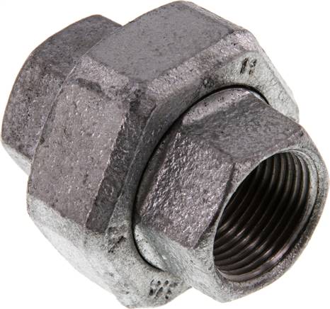 Verschraubung kon. dichtend Rp 3/4" (IG),Temperguss verzinkt