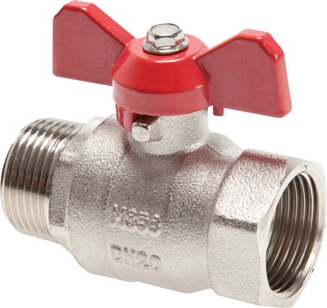Messing-Kugelhahn, Eco-Line, R 1/4" / Rp 1/4", 0 bis 25bar -Eco-Line, Knebelgriff