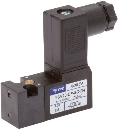 3/2-Wege Magnetventil,Flansch, Federrückstellung (NC), 12 V=