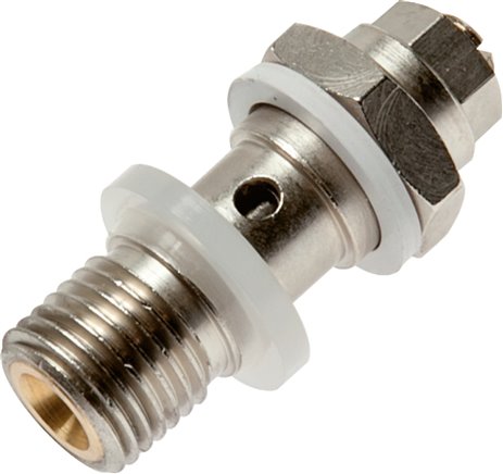 Drosselhohlschraube G 1/4", zuluftregelnd (A), Schlitzschraube und Kontermutter