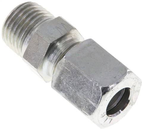 Gerade Schneidringverschr. M 10x1 (konisch)-6 LL (M10x1), Stahl verzinkt