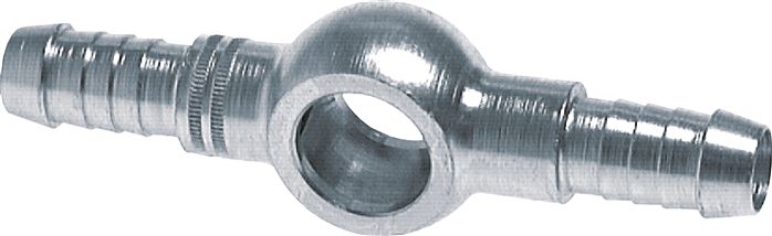 Doppel-Schlauchnippel 10mm Ring, 5 - 6mm, Stahl verzinkt
