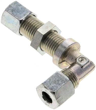 Winkel-Schott-Schneidringverschr. 8 L (M14x1,5), Stahl verzinkt