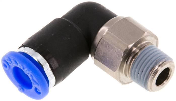 Winkel-Drehverschraubung R 1/8"-6mm, IQS-Standard