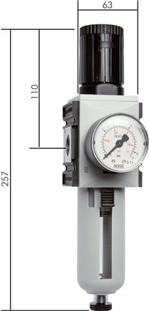 FUTURA Filterregler, G 1/2", 0,5 - 10 bar, Baureihe 2