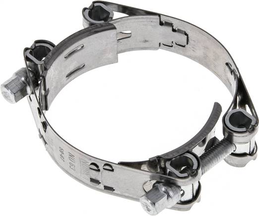 Gelenkbolzenschelle 2-teilig, 59 - 67 mm, 1.4016 (W2)